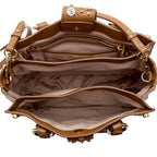 Miu Miu Leather Crystal Embellished Tote (SHF-17965)