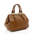 Miu Miu Leather Madras Satchel (SHF-17385)