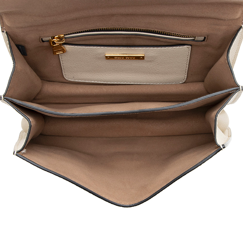 Miu Miu Leather Madras Shoulder Bag (SHF-19249)