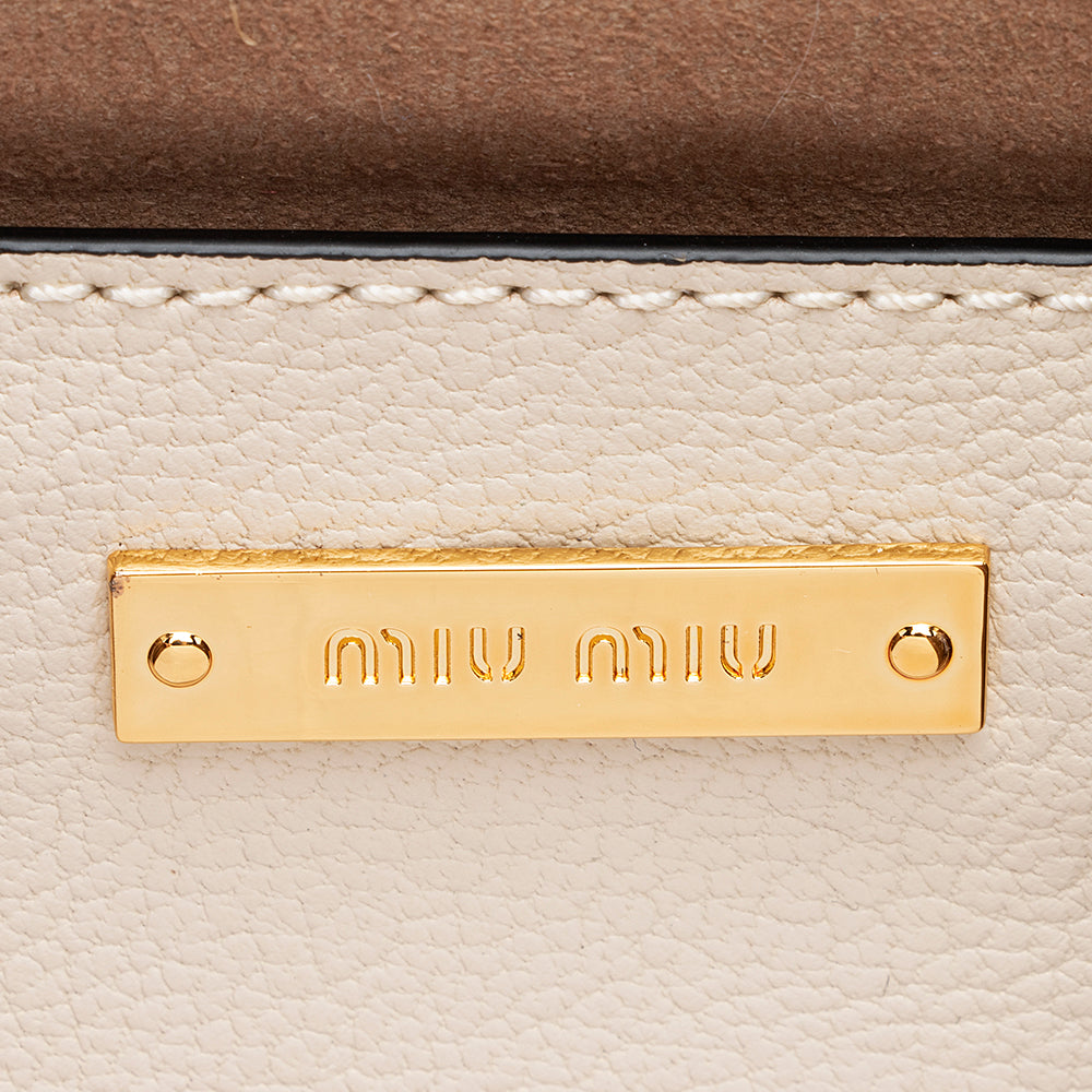 Miu Miu Leather Madras Shoulder Bag (SHF-19249)