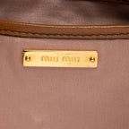Miu Miu Leather Pushlock Top Handle Satchel (SHF-18087)