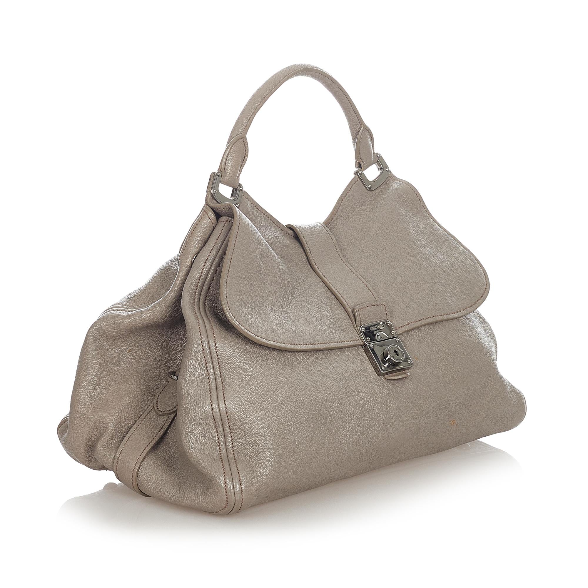 Miu Miu Leather Satchel (SHG-23229)