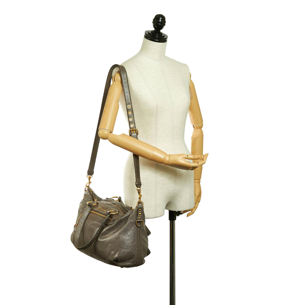 Miu Miu Leather Satchel (SHG-30645)