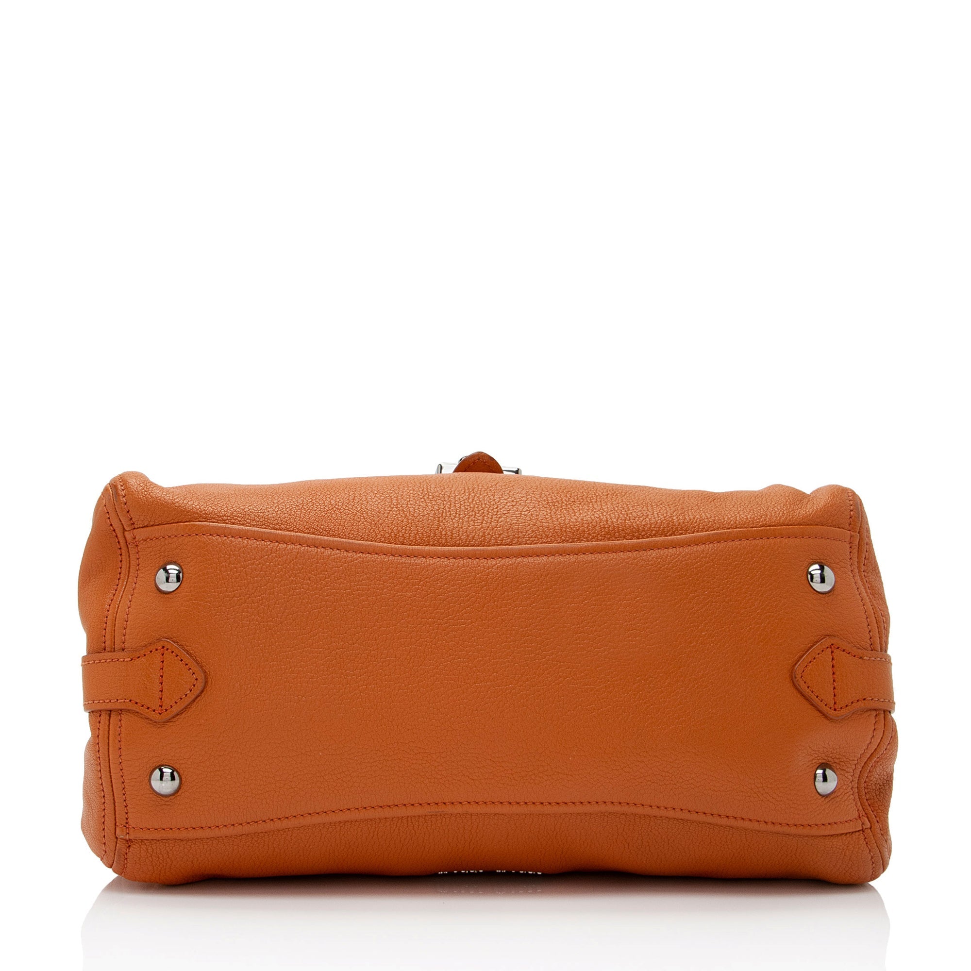 Miu Miu Leather Padlock Satchel (SHF-QpYbOu)