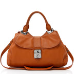 Miu Miu Leather Padlock Satchel (SHF-QpYbOu)