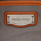 Miu Miu Leather Padlock Satchel (SHF-QpYbOu)
