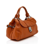 Miu Miu Leather Padlock Satchel (SHF-QpYbOu)