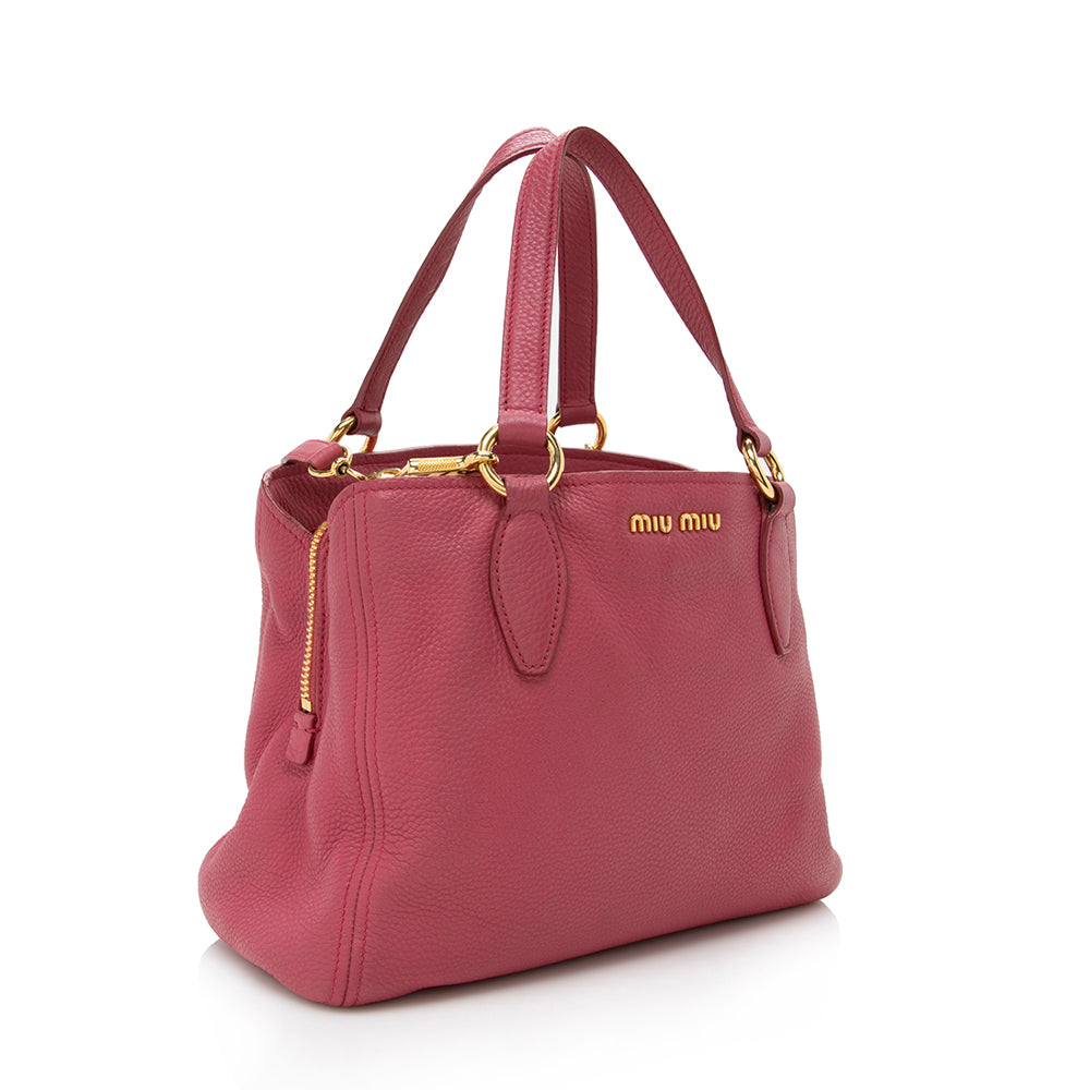 Miu Miu Leather Small Tote (SHF-15053)
