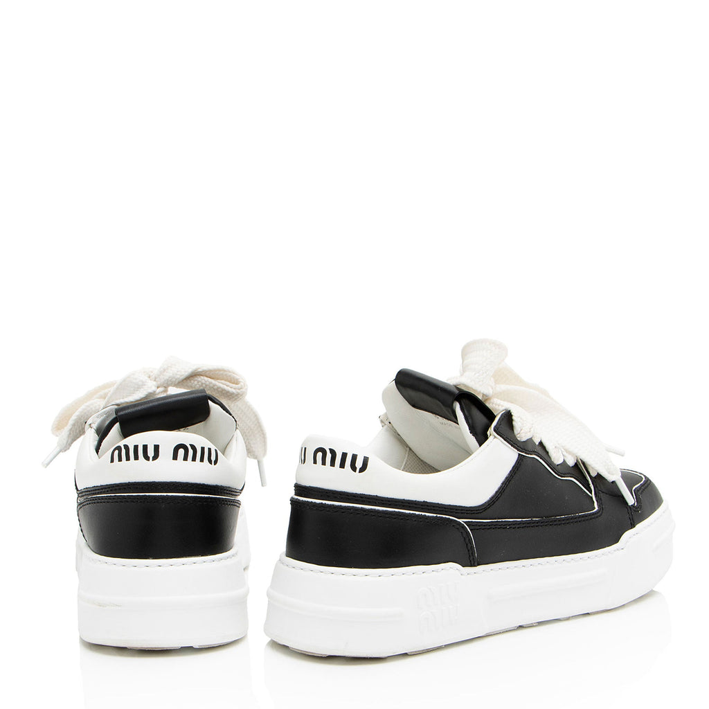 Miu Miu Leather Platform Sneakers - Size 6 / 36