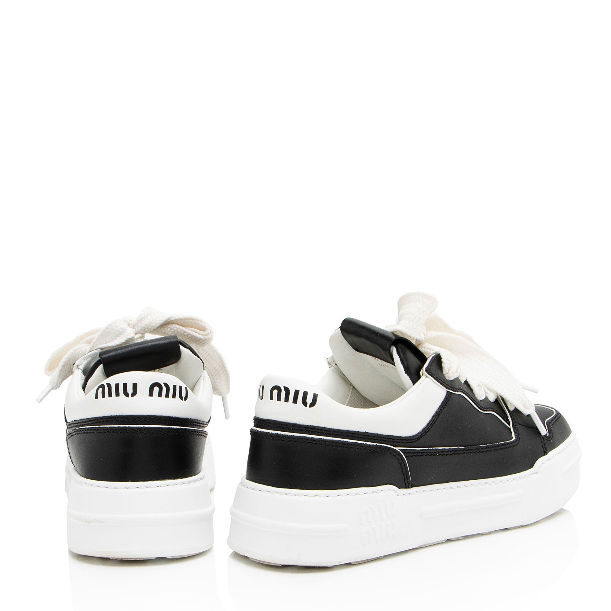 Miu Miu Leather Platform Sneakers - Size 6 / 36