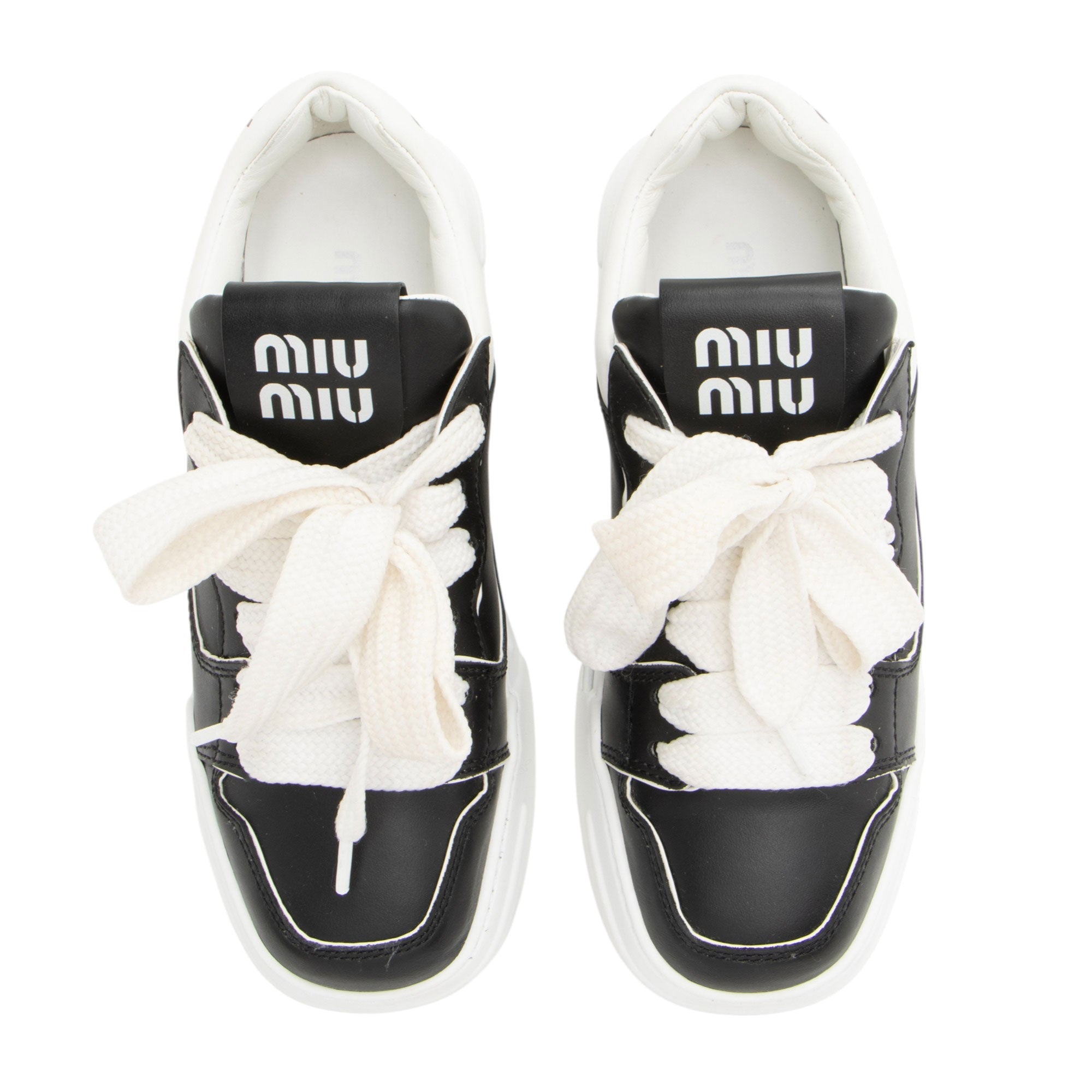 Miu Miu Leather Platform Sneakers - Size 6 / 36