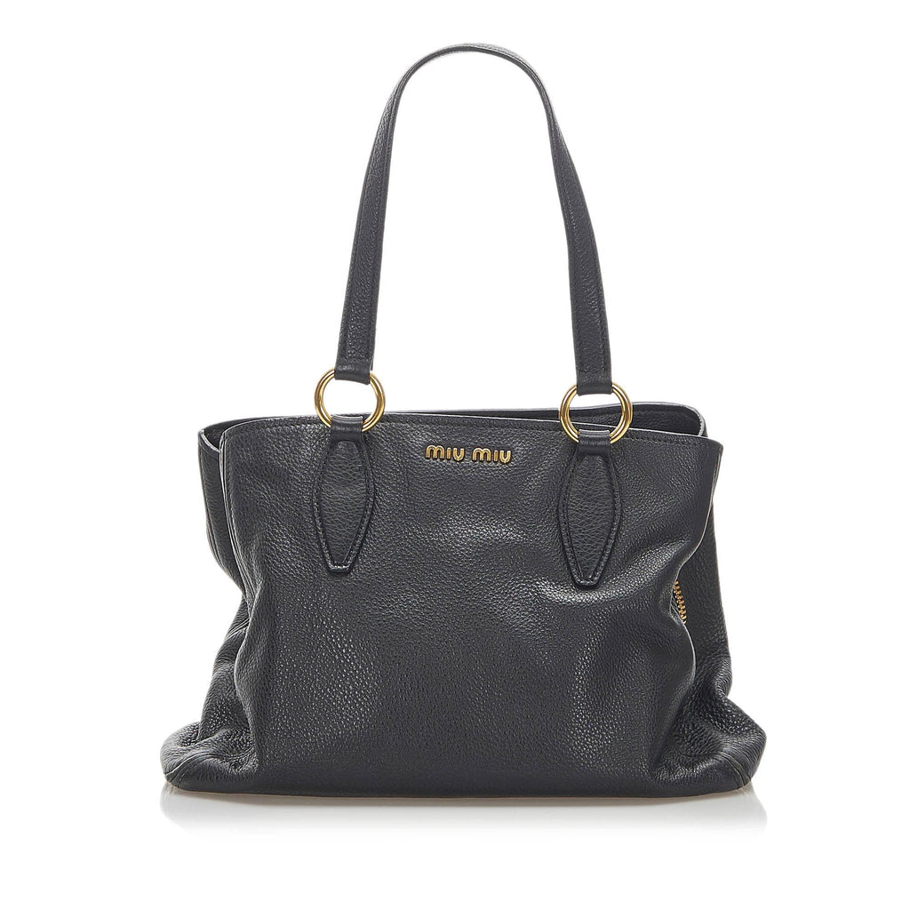 Miu Miu Leather Tote Bag (SHG-18645)