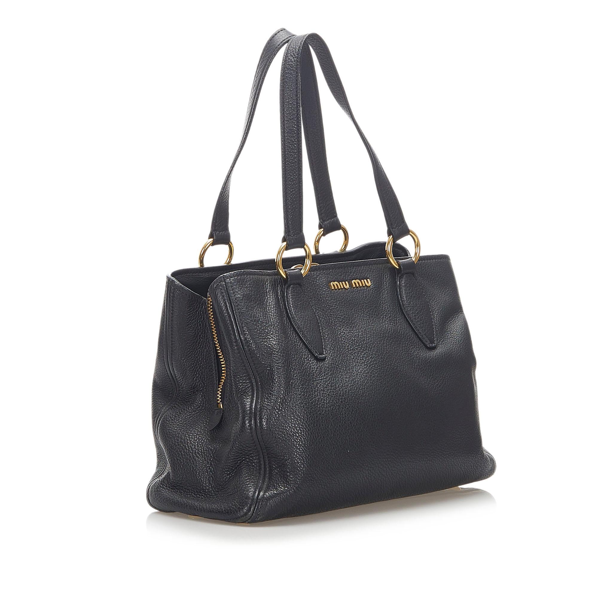 Miu Miu Leather Tote Bag (SHG-18645)