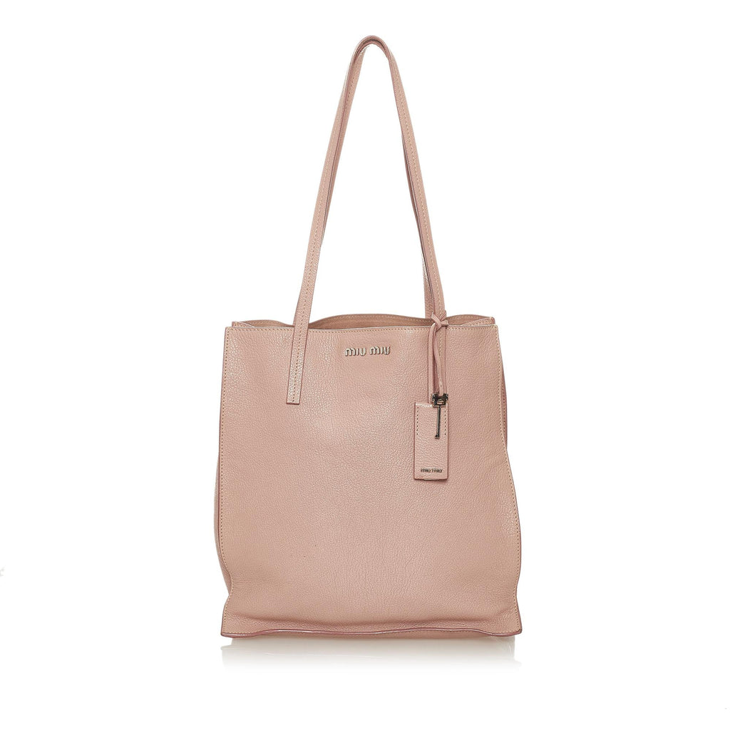 Miu Miu Leather Tote Bag (SHG-27567)