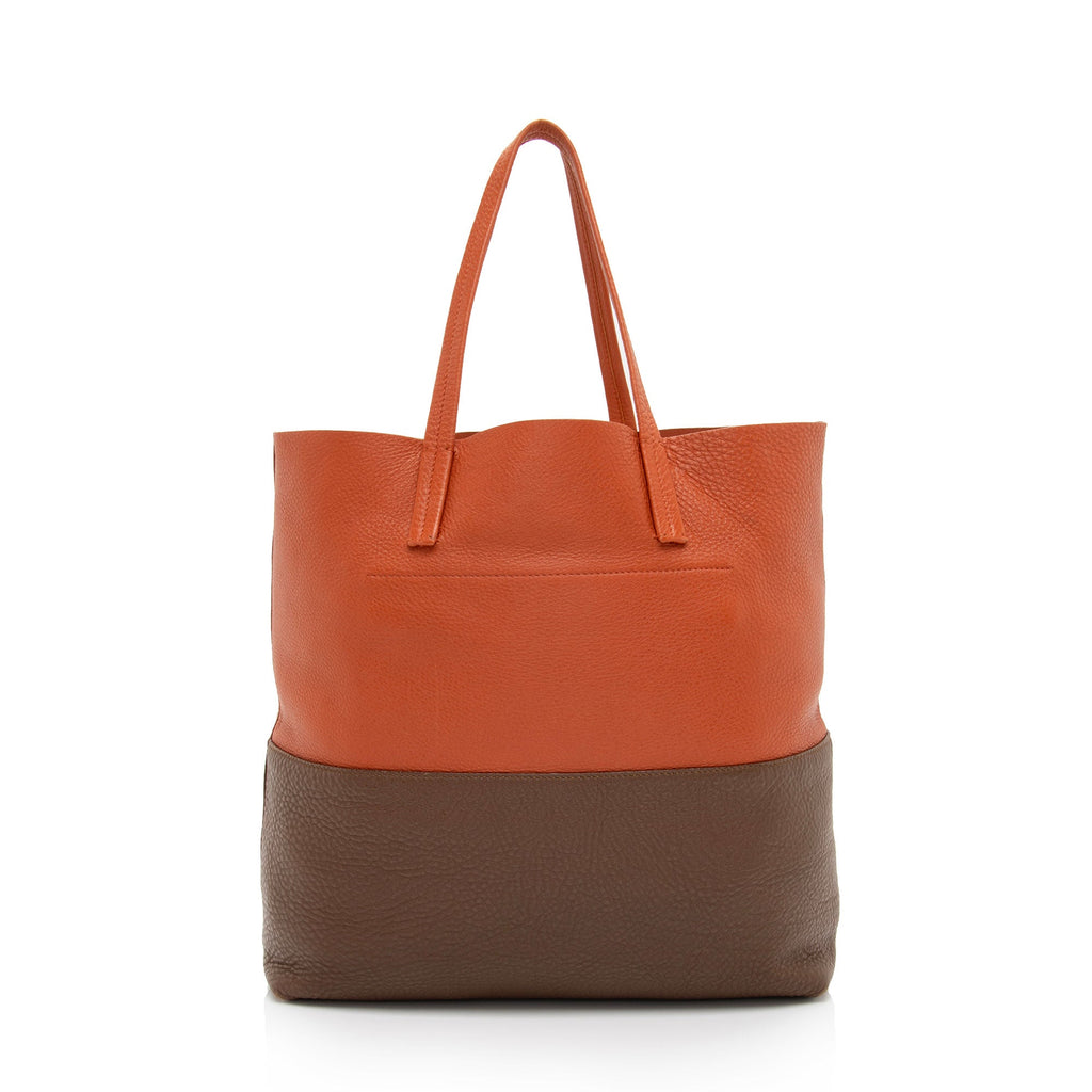 Miu Miu Leather Two Tone Shopper Tote (SHF-oE9uDy)