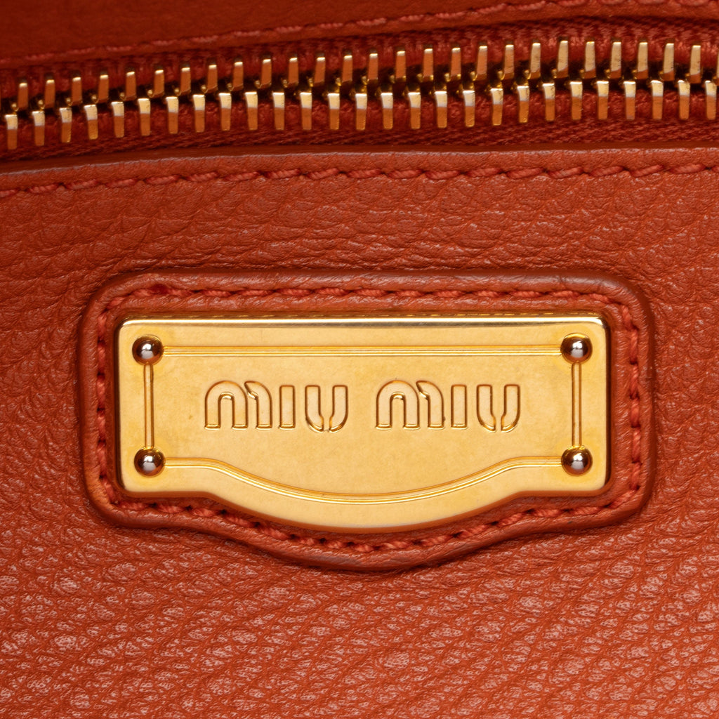 Miu Miu Leather Two Tone Shopper Tote (SHF-oE9uDy)