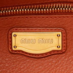 Miu Miu Leather Two Tone Shopper Tote (SHF-oE9uDy)
