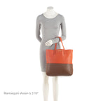 Miu Miu Leather Two Tone Shopper Tote (SHF-oE9uDy)