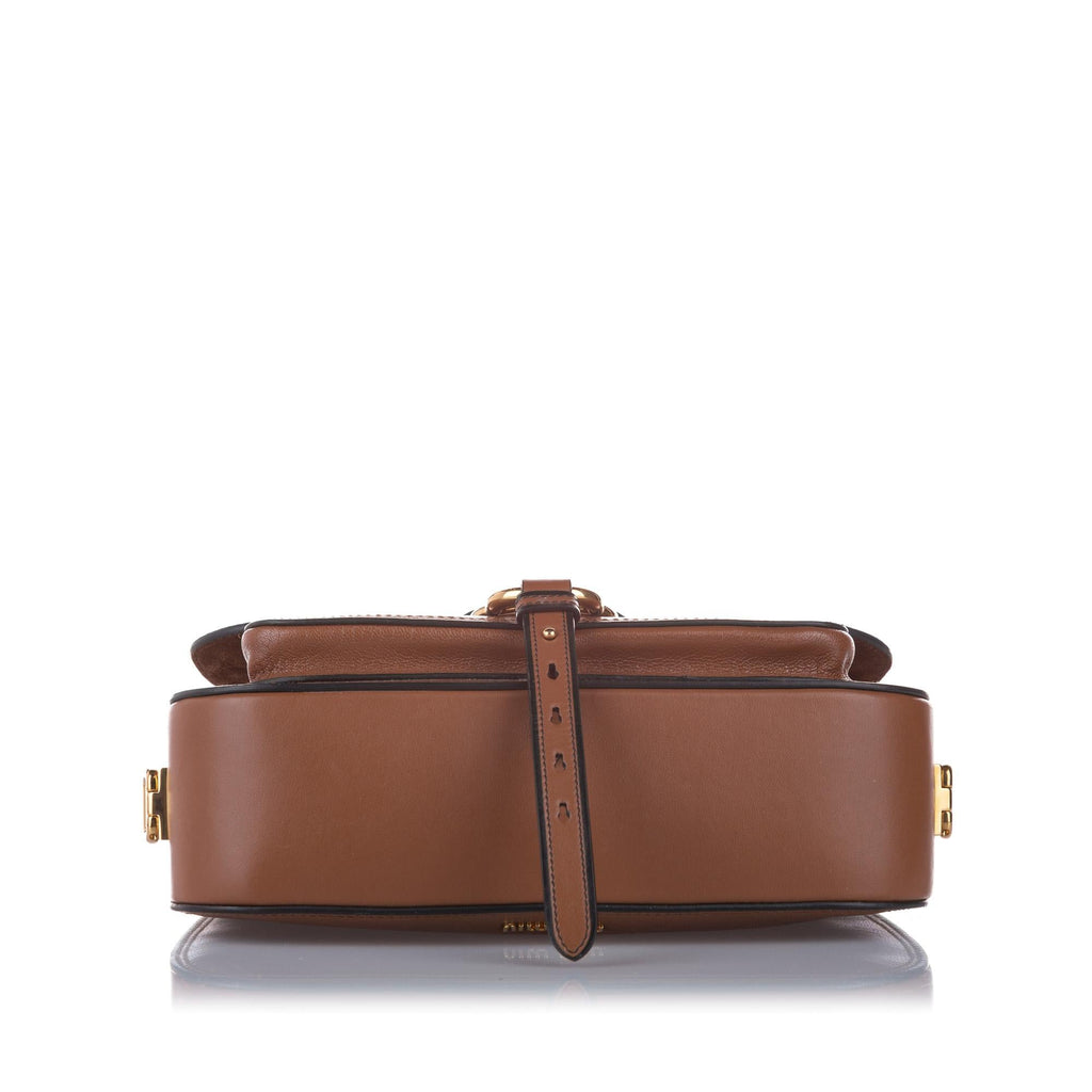 Miu Miu Madras Dahlia Leather Crossbody Bag (SHG-12869)