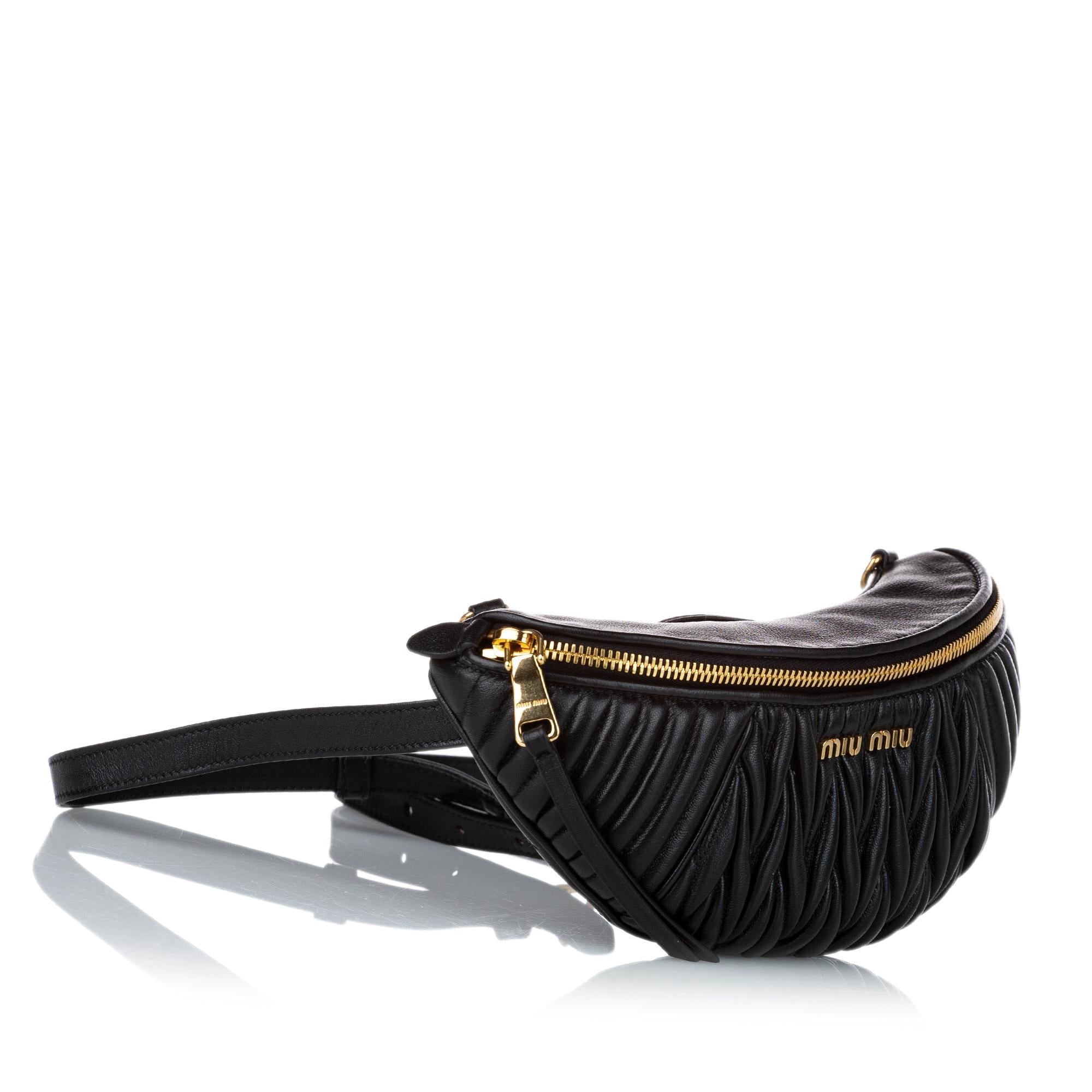 Miu Miu Matelasse Belt Bag (SHG-30575)