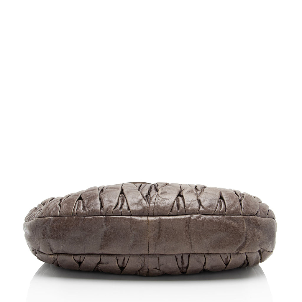 Miu Miu Matelasse Braided Coffer Hobo
