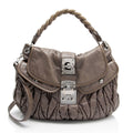 Miu Miu Matelasse Braided Coffer Hobo
