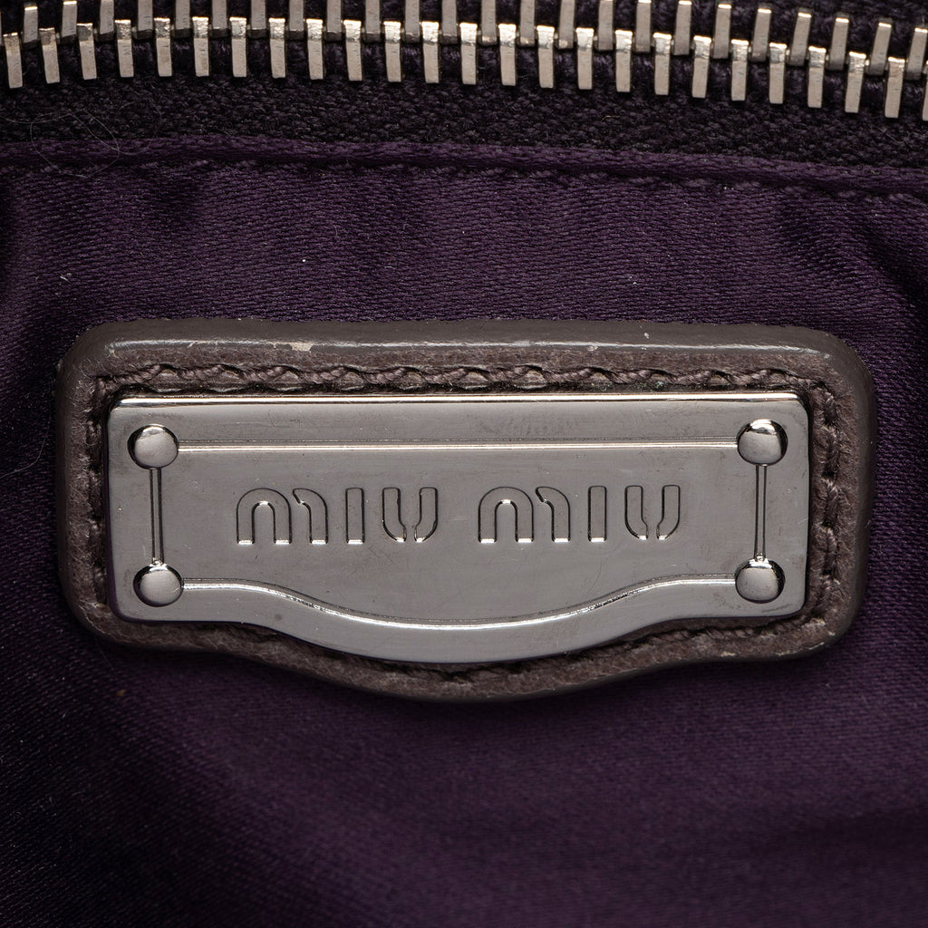 Miu Miu Matelasse Braided Coffer Hobo