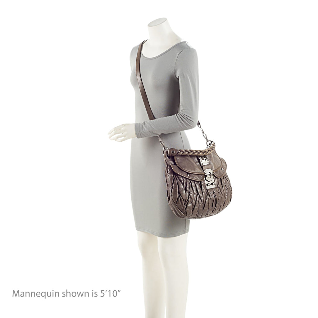 Miu Miu Matelasse Braided Coffer Hobo