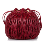 Miu Miu Matelasse Lambskin Leather Bucket Bag (SHG-30796)