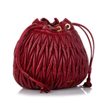 Miu Miu Matelasse Lambskin Leather Bucket Bag (SHG-30796)