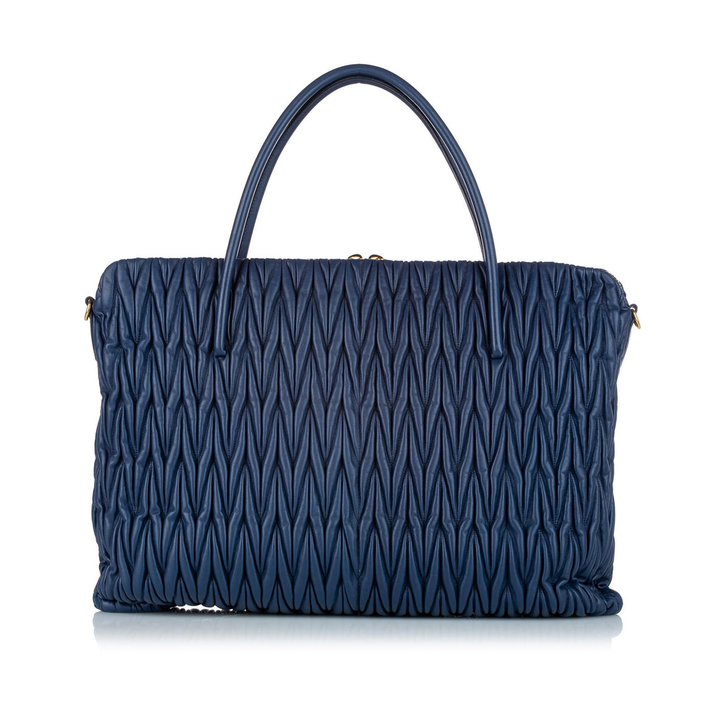 Miu Miu Matelasse Lambskin Leather Satchel (SHG-23830)