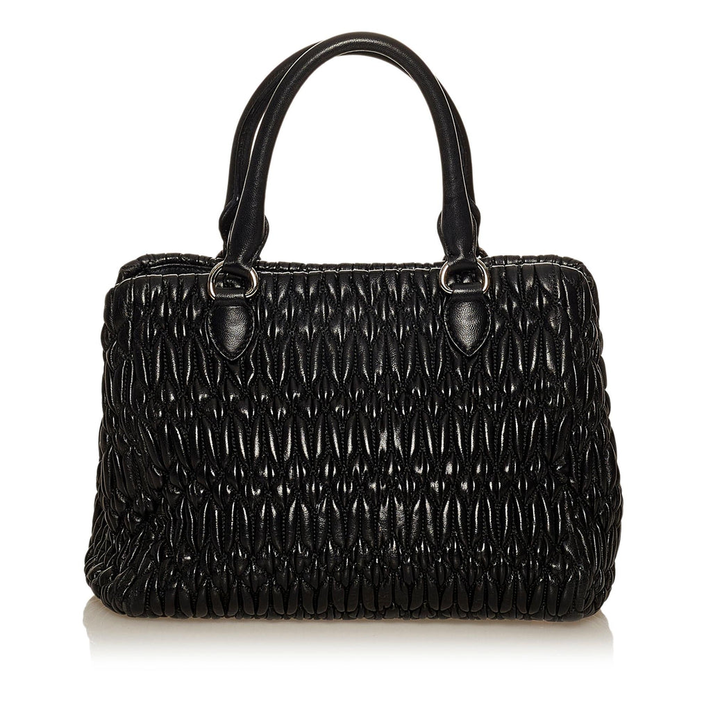 Miu Miu Matelasse Lambskin Leather Satchel (SHG-29512)