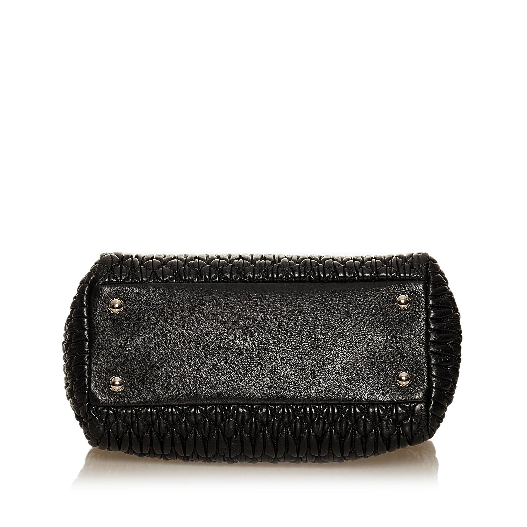 Miu Miu Matelasse Lambskin Leather Satchel (SHG-29512)