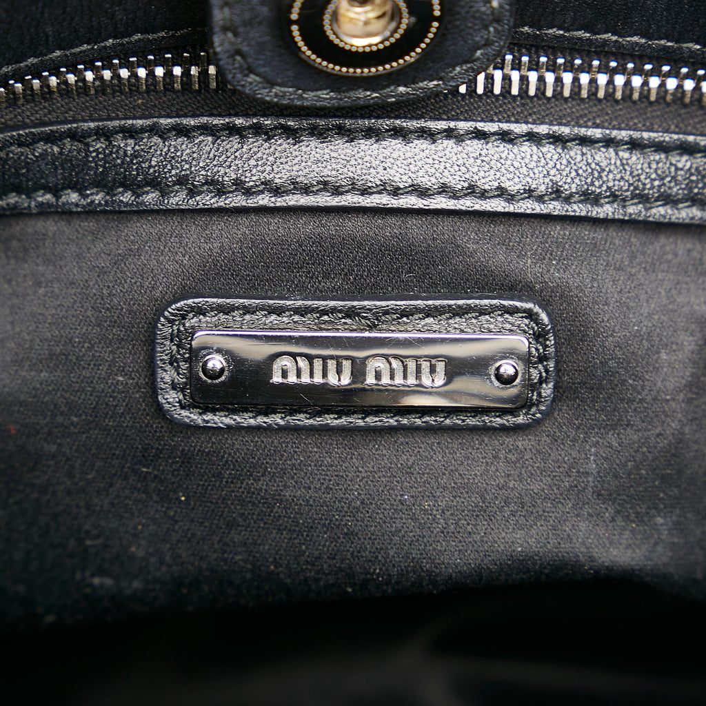 Miu Miu Matelasse Lambskin Leather Satchel (SHG-29512)