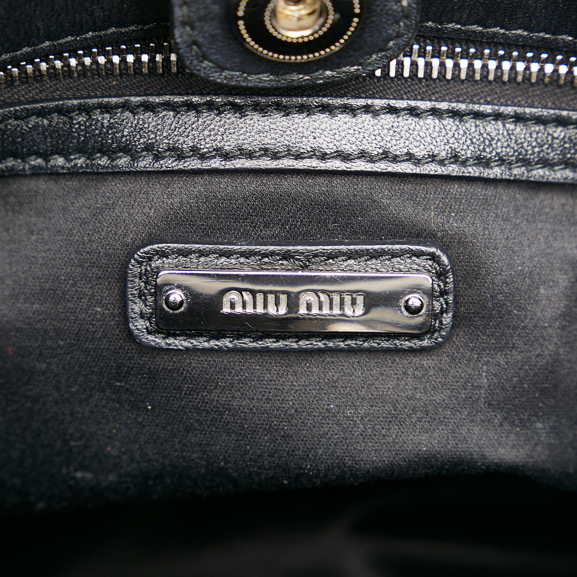 Miu Miu Matelasse Lambskin Leather Satchel (SHG-29512)