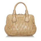 Miu Miu Matelasse Lambskin Leather Satchel (SHG-29622)