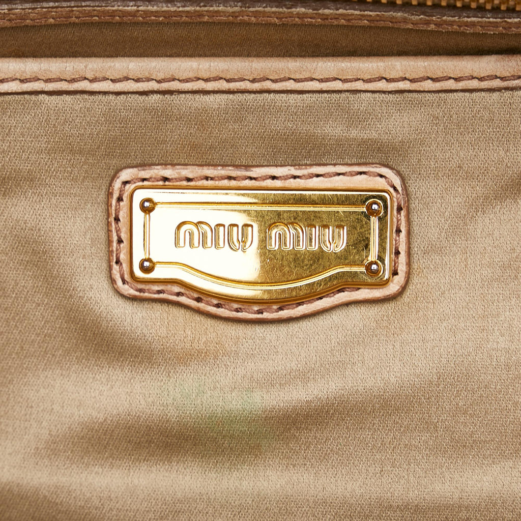 Miu Miu Matelasse Lambskin Leather Satchel (SHG-29622)