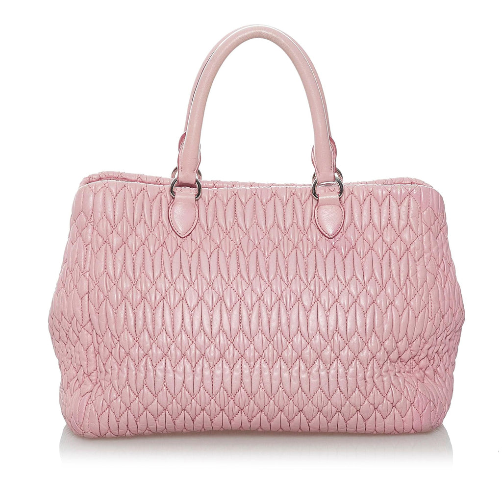 Miu Miu Matelasse Lambskin Leather Satchel (SHG-30245)