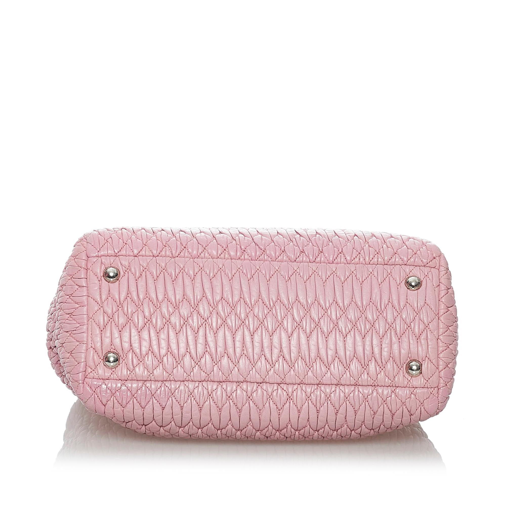 Miu Miu Matelasse Lambskin Leather Satchel (SHG-30245)