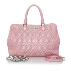 Miu Miu Matelasse Lambskin Leather Satchel (SHG-30245)