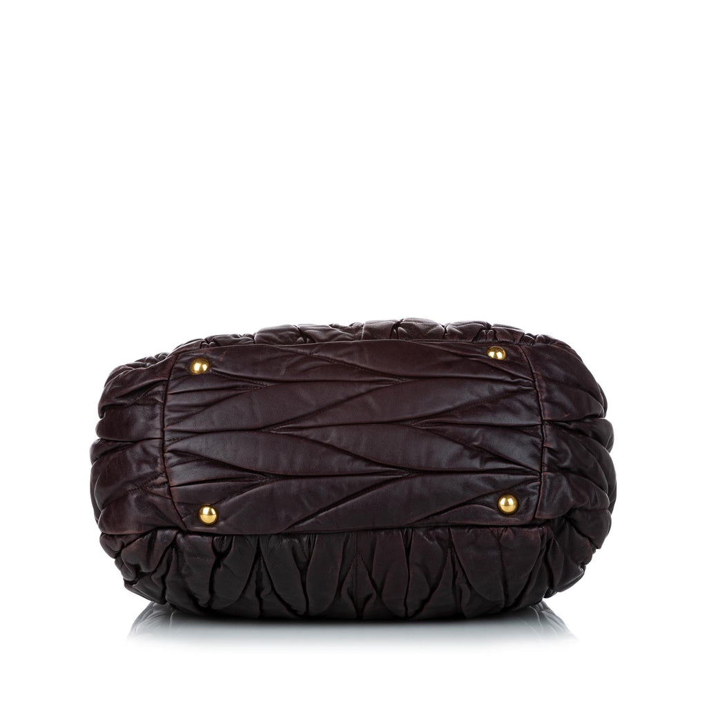 Miu Miu Matelasse Lambskin Leather Satchel (SHG-30871)