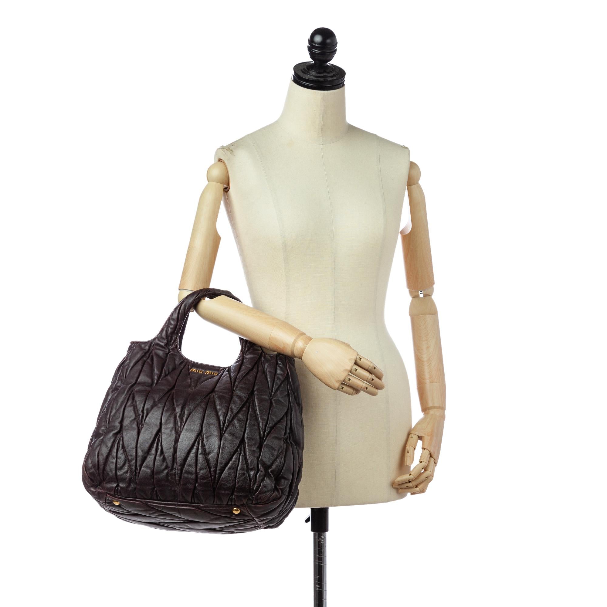 Miu Miu Matelasse Lambskin Leather Satchel (SHG-30871)