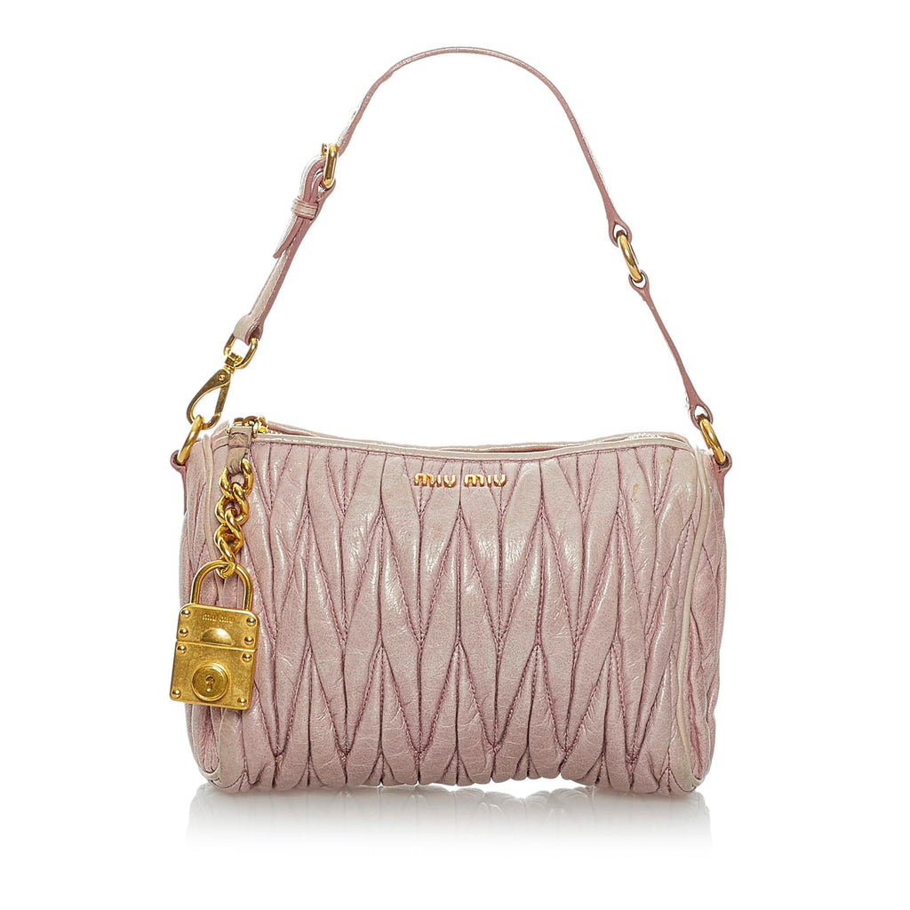 Miu Miu Matelasse Leather Baguette (SHG-29667)