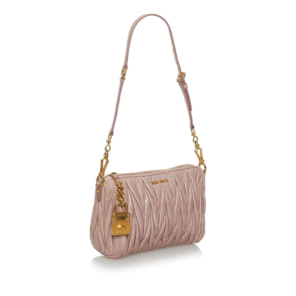 Miu Miu Matelasse Leather Baguette (SHG-31237)