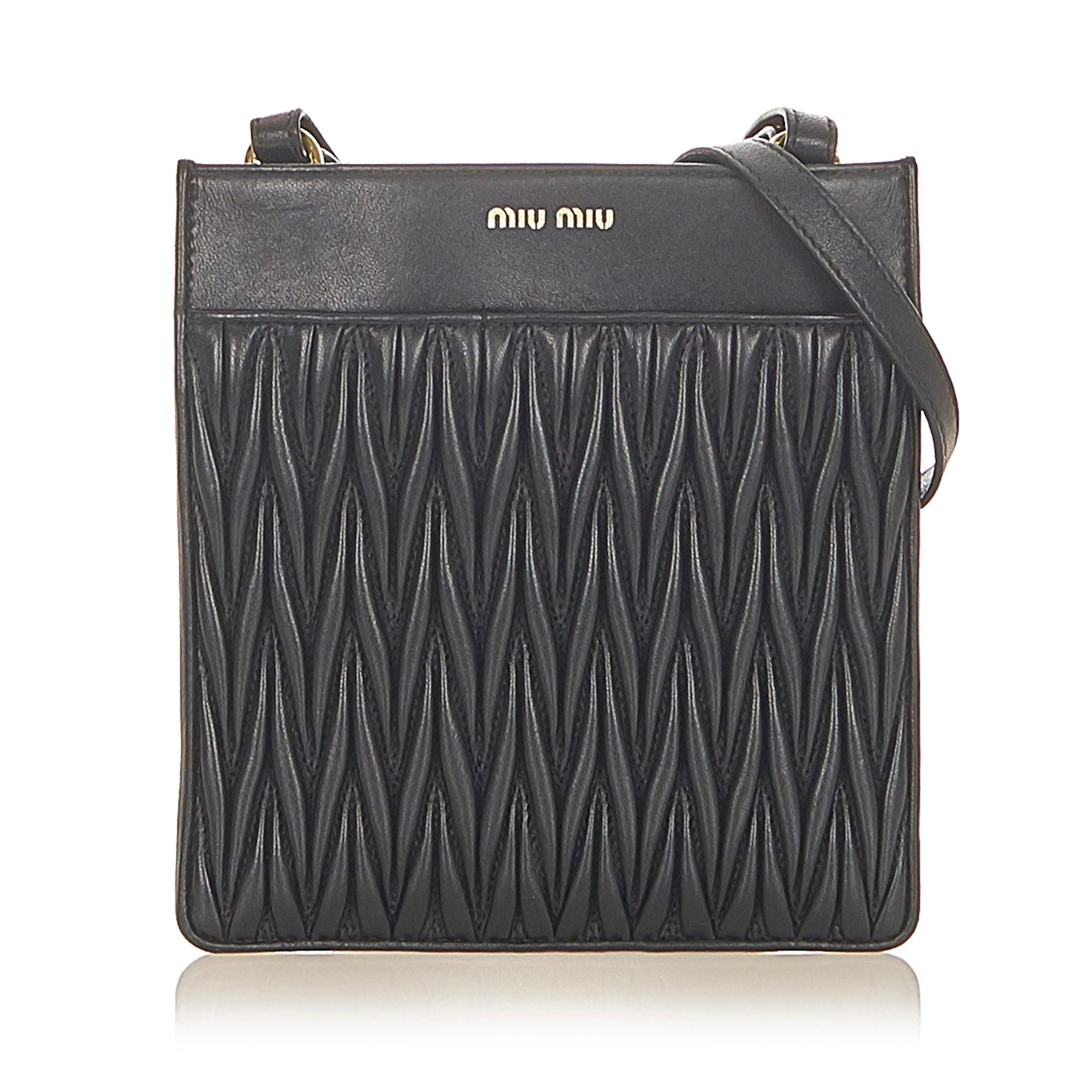 Miu Miu Matelasse Leather Crossbody Bag (SHG-19861)