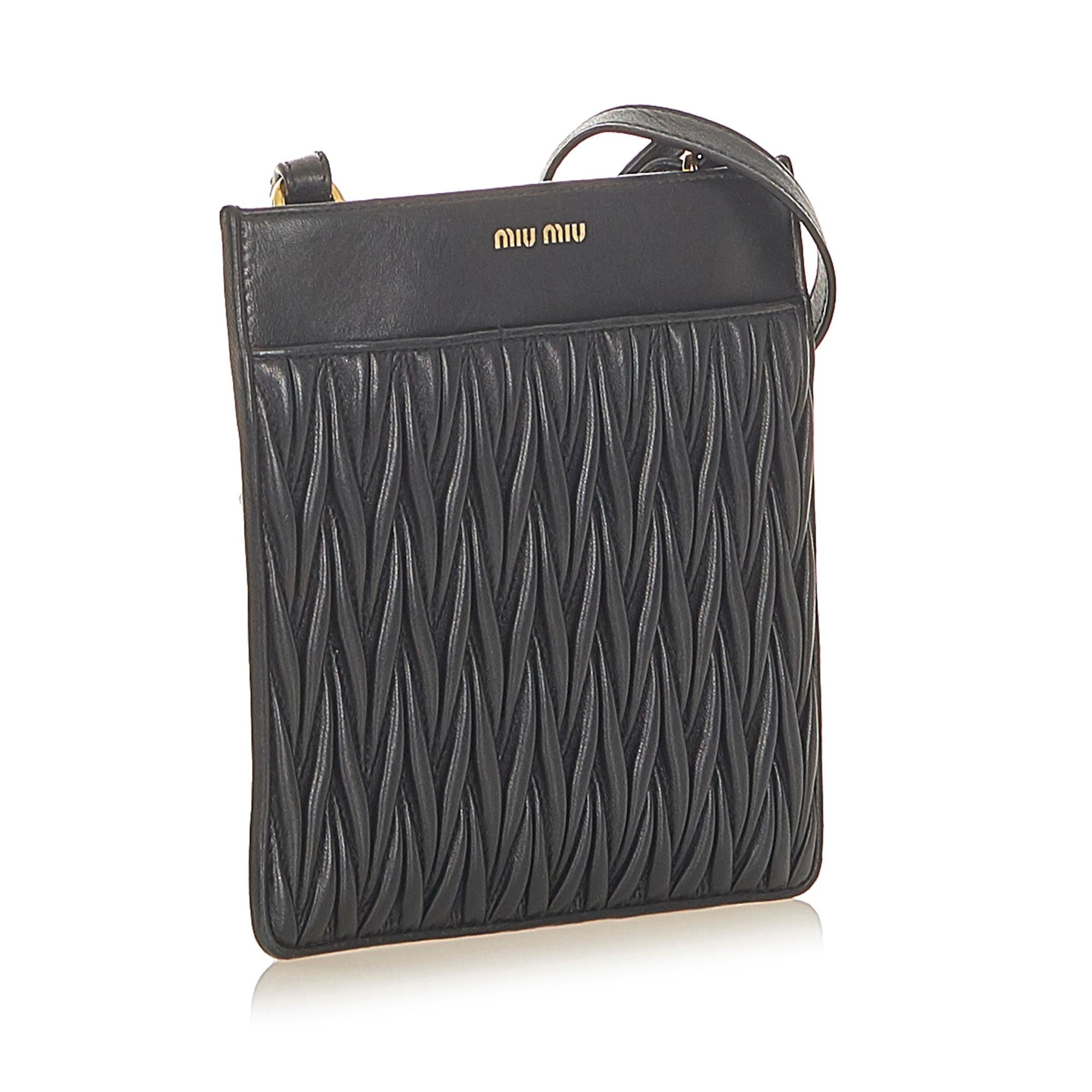 Miu Miu Matelasse Leather Crossbody Bag (SHG-19861)