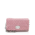 Miu Miu Matelasse Leather Crystal Flap Bag (SHF-19226)