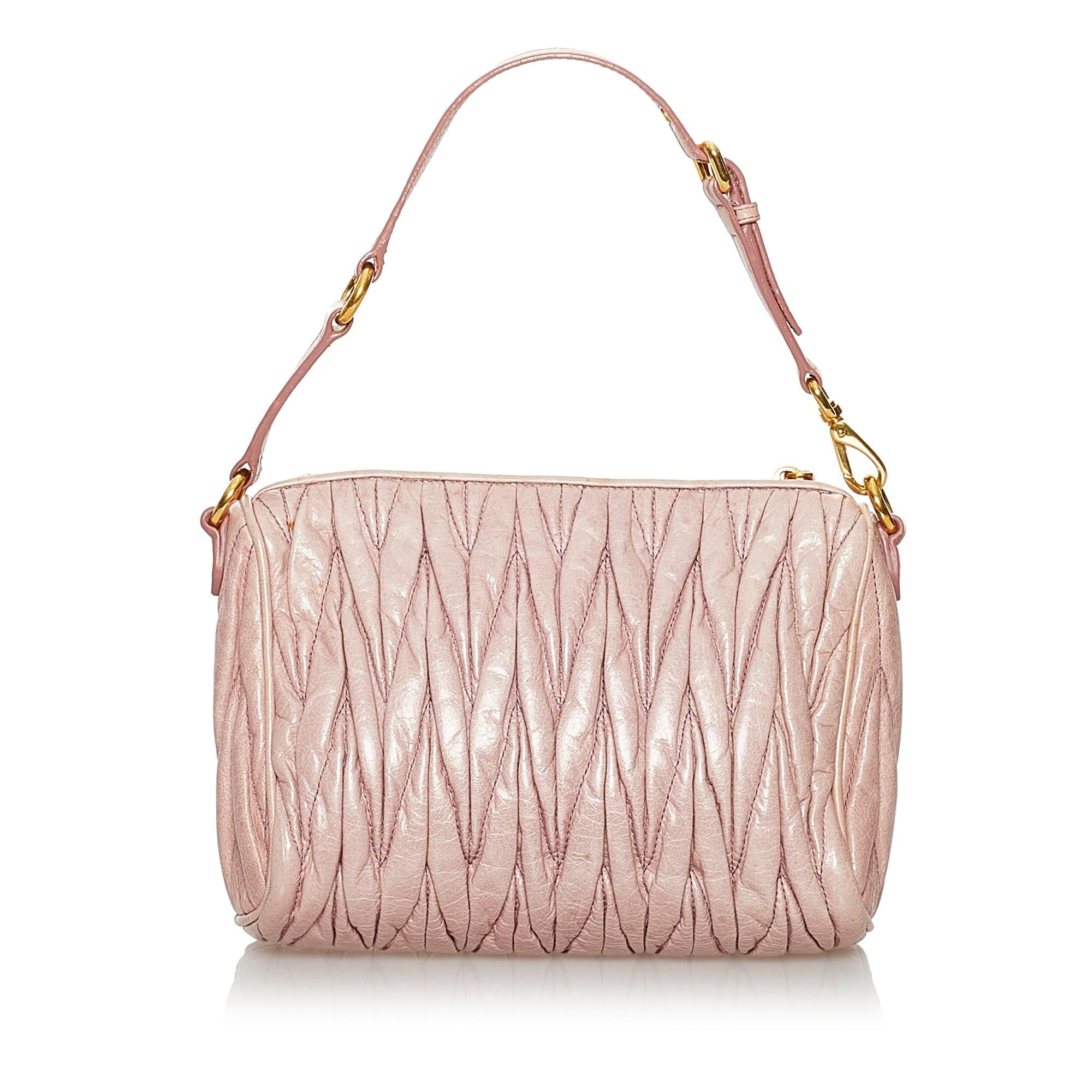 Miu Miu Matelasse Leather Handbag (SHG-30384)