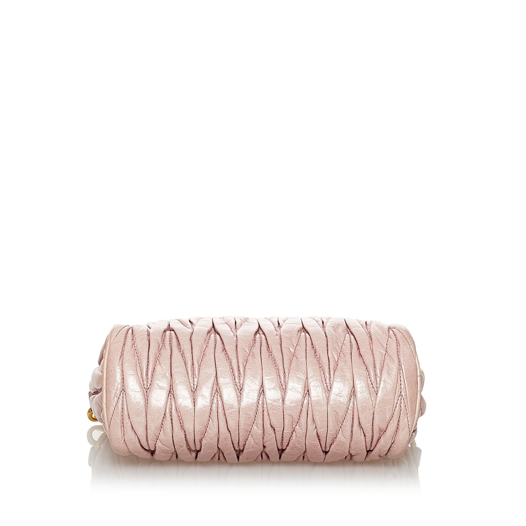 Miu Miu Matelasse Leather Handbag (SHG-30384)