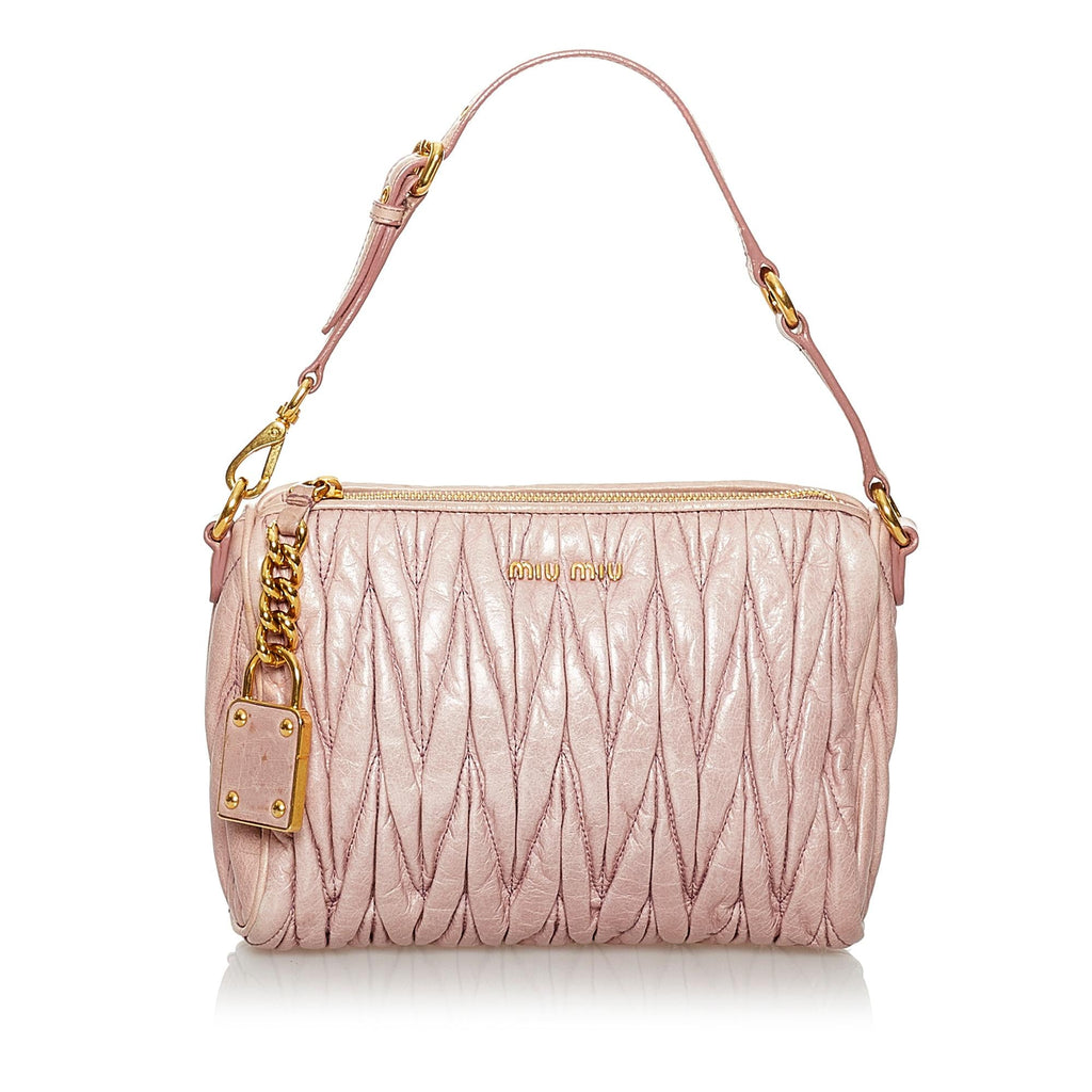 Miu Miu Matelasse Leather Handbag (SHG-30384)